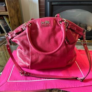 COACH large pink handbag